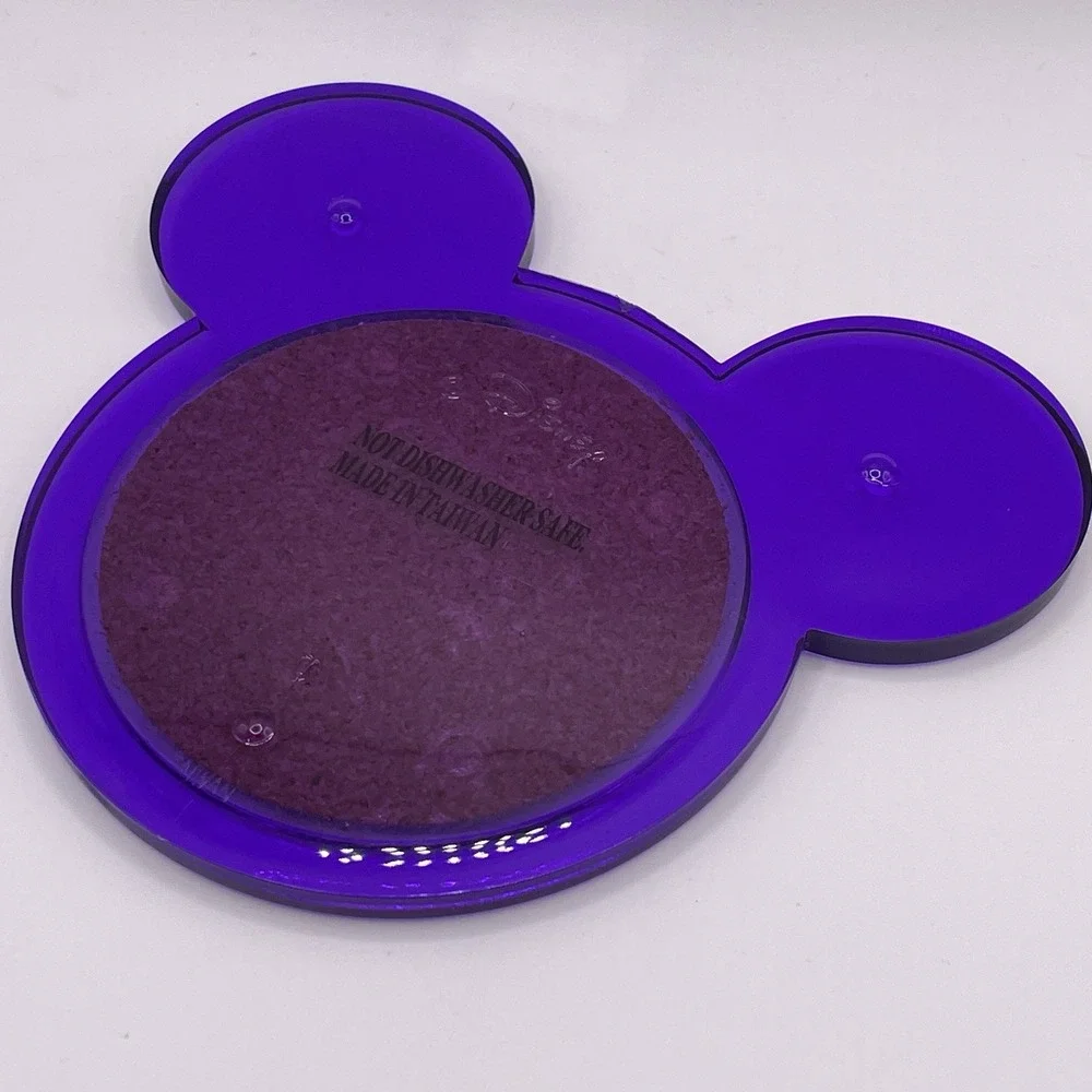 Vintage Disney Mickey Mouse Ears Drink Coasters Plastic Set of‎ 4 Multicolor